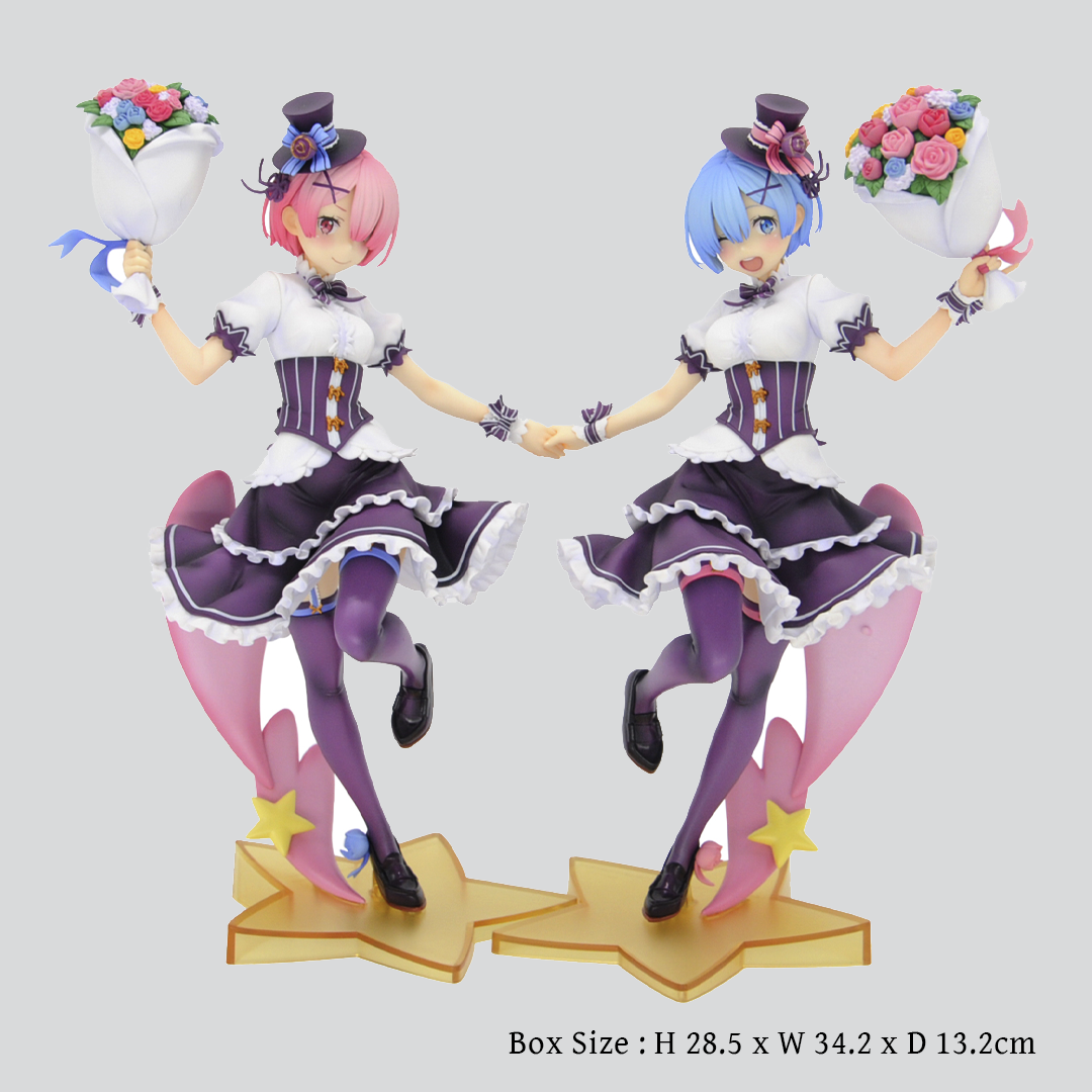 Lot 126　Re:Zero Starting Life in Another World : Rem & Ram Bithday Celebration Complete set 1/7 scale figure