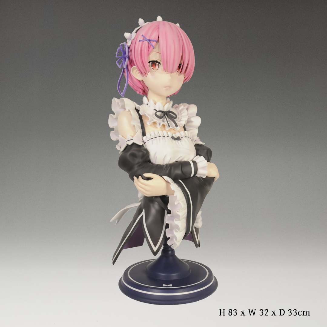 Lot 135　Re:Zero Starting Life in Another World Ram 1/1 Bust Model