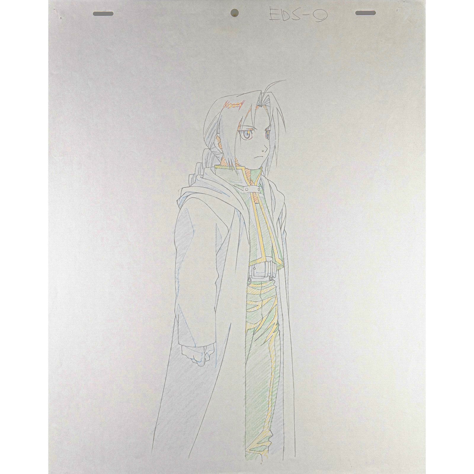 Lot 075　Fullmetal Alchemist Large HANKEN Genga & Corrected Genga set