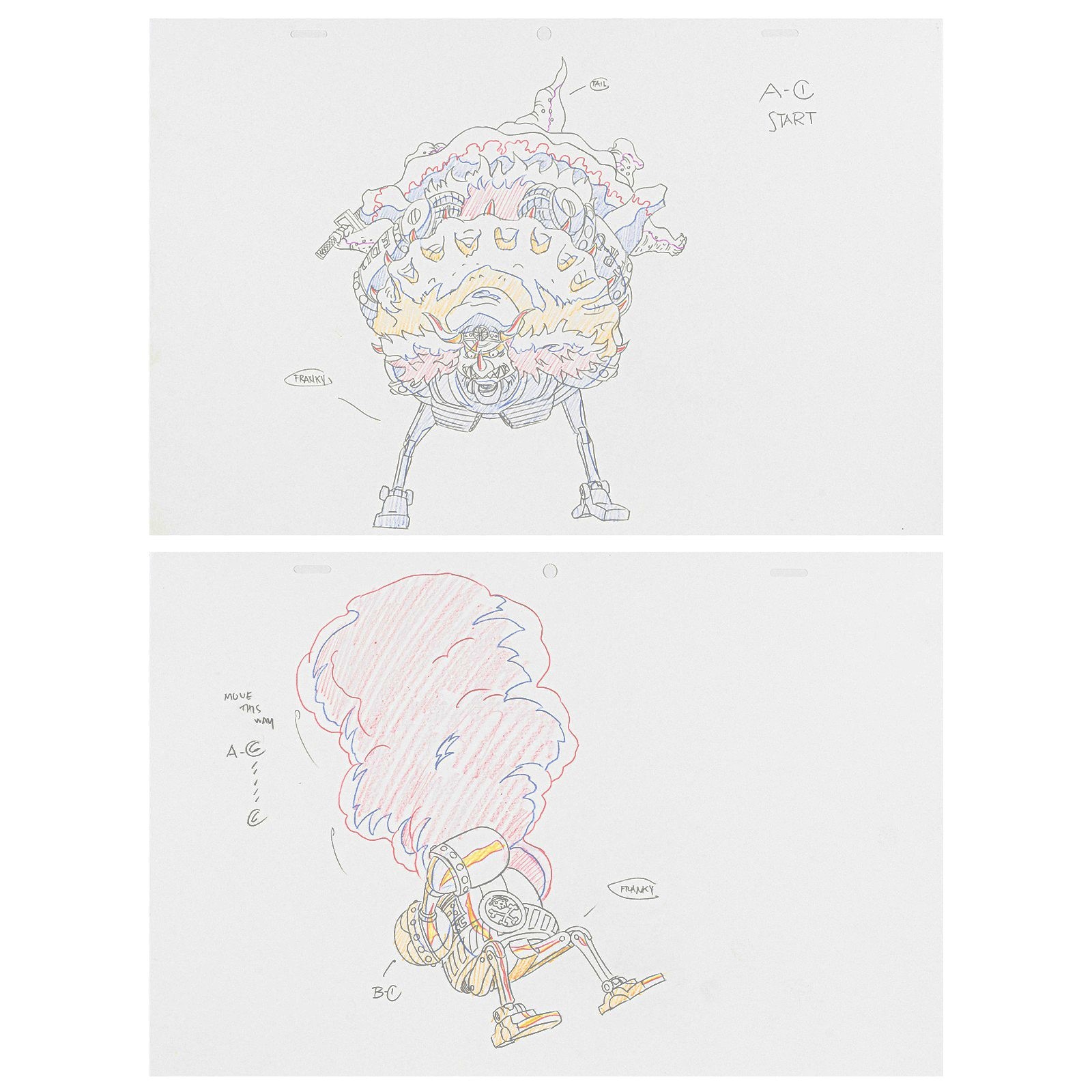 Lot 092　ONE PIECE Genga 2 sheets set