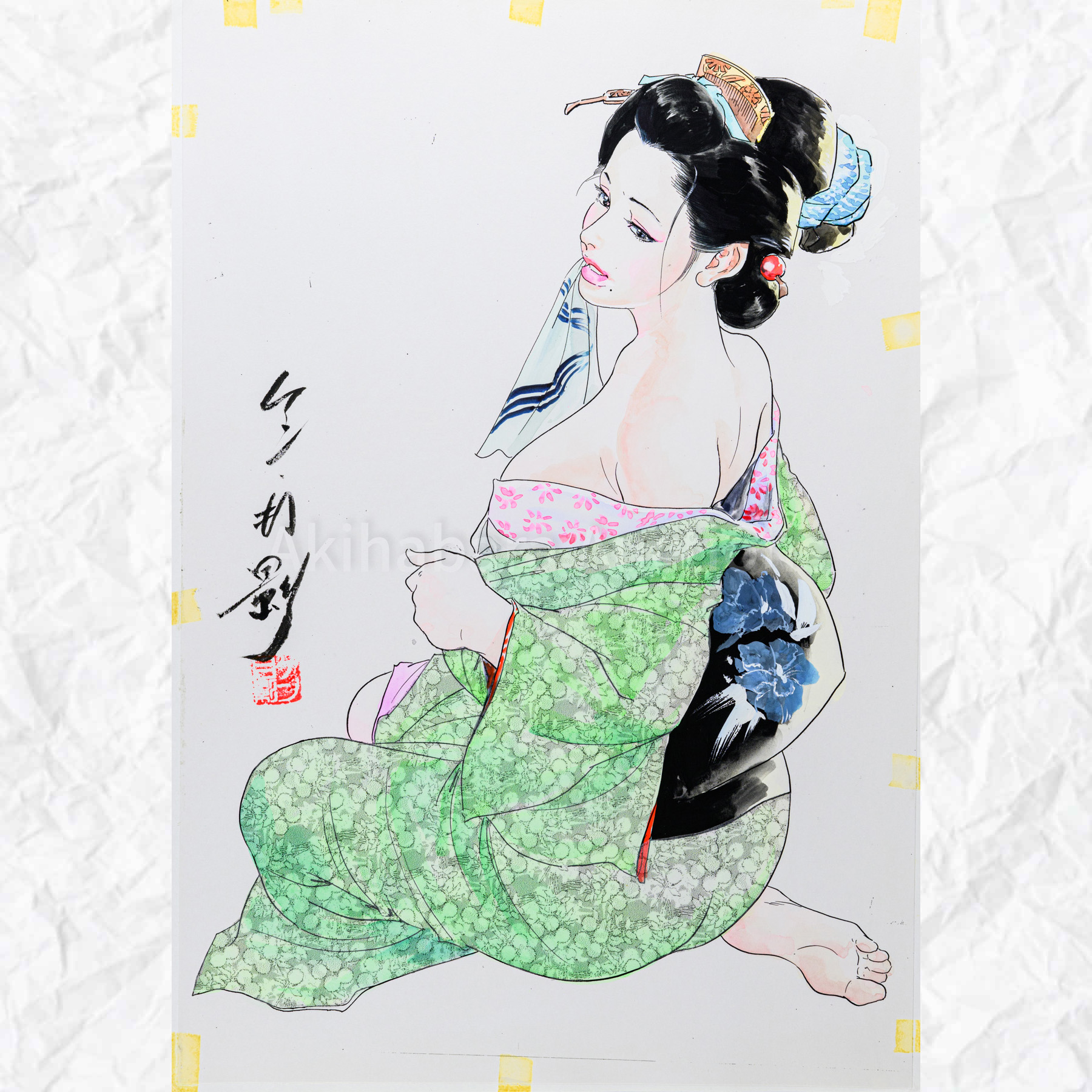 Lot 337 Tsukikage Ken Hand-Drawn Original Genga
Signed Tsukikage Ken