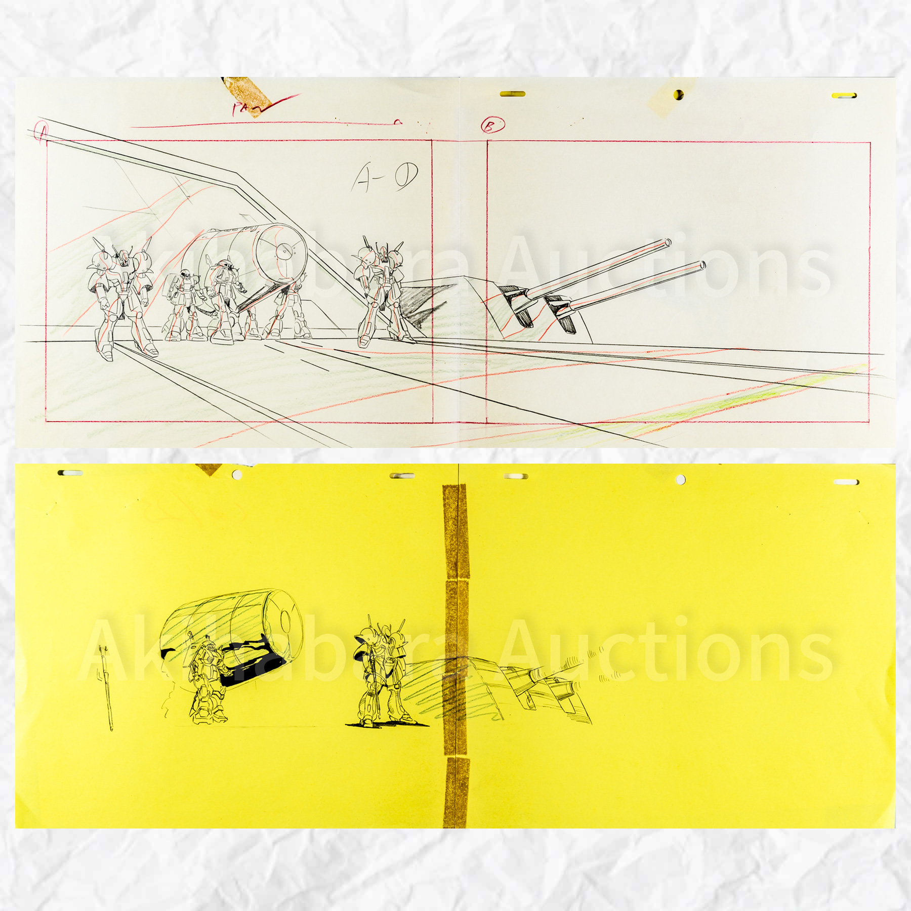 Lot 007 Heavy Metal L-Gaim Genga , Corrected Genga 10 Sheets Set